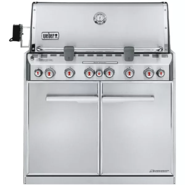 Weber Summit S-660 Built-In Natural Gas Grill With Rotisserie & Sear Burner